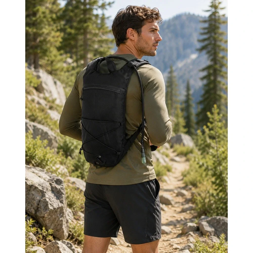 HydraMax Hydration Backpack Black Tactical Hiking Cycling Gorpcore NWT Outdoorsy